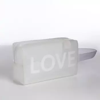 Косметичка на молнии, цвет белый/прозрачный