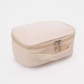 Косметичка на молнии, цвет бежевый