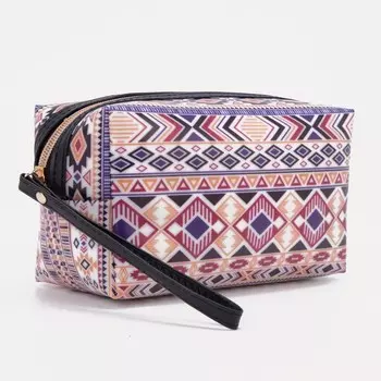 Косметичка на молнии, цвет бежевый/разноцветный