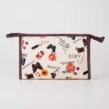 Косметичка на молнии, цвет бежевый