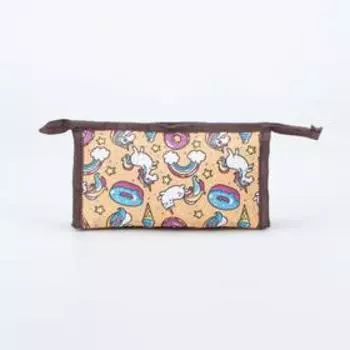 Косметичка на молнии, цвет бежевый