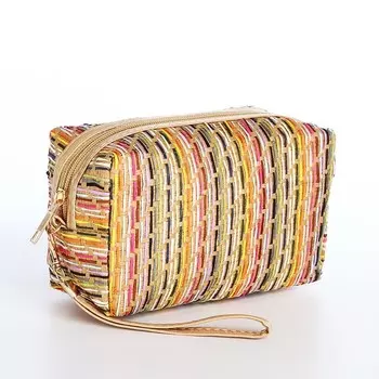 Косметичка на молнии, цвет бежевый