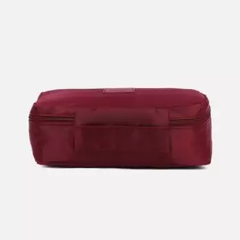 Косметичка - органайзер дорожная на молнии, с карманами, бордовая