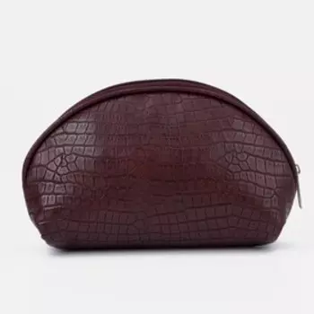 Косметичка на молнии, цвет бордовый