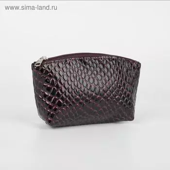 Косметичка на молнии, цвет бордовый