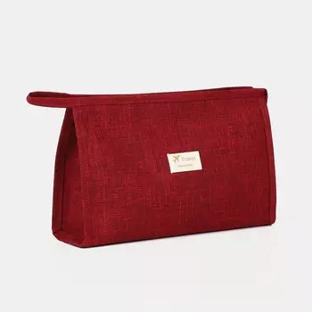 Косметичка на молнии, цвет бордовый