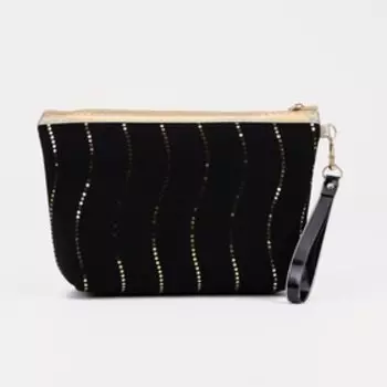 Косметичка на молнии, цвет чёрный