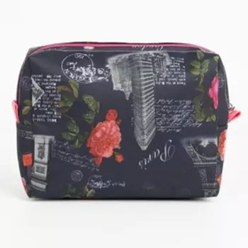 Косметичка дорожная на молнии, цвет чёрный