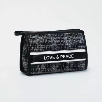 Косметичка на молнии, цвет чёрный