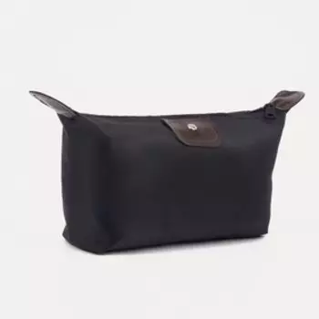 Косметичка простая на молнии, маленькая, чёрная