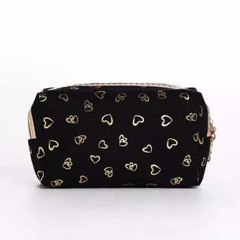 Косметичка на молнии, цвет чёрный