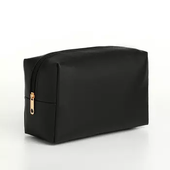 Косметичка женская на молнии, объёмная, чёрная