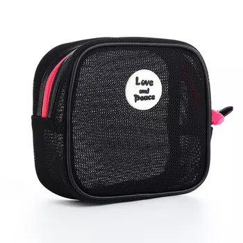 Косметичка дорожная на молнии, цвет чёрный