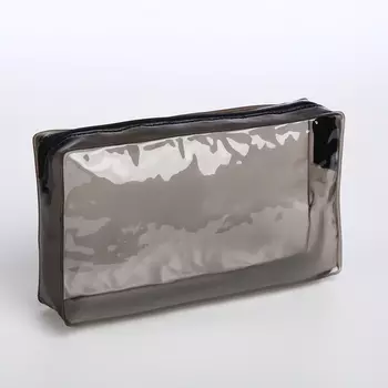 Косметичка на молнии для бассейна, чёрная/прозрачная