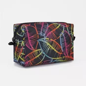Косметичка на молнии, цвет чёрный/разноцветный