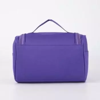 Косметичка на молнии, наружный карман, цвет фиолетовый