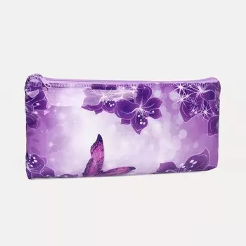 Косметичка на молнии, цвет фиолетовый