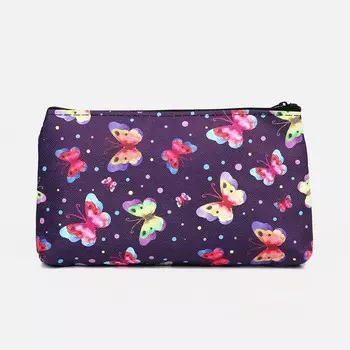 Косметичка на молнии, цвет фиолетовый