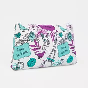 Косметичка на молнии, цвет белый/разноцветный