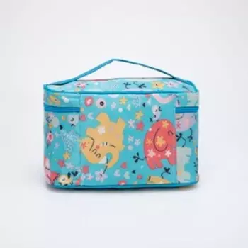 Косметичка на молнии, цвет голубой
