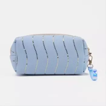 Косметичка на молнии, цвет голубой