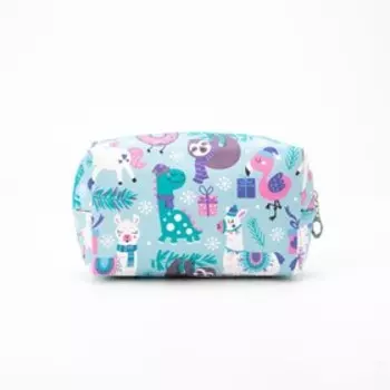 Косметичка на молнии, цвет голубой