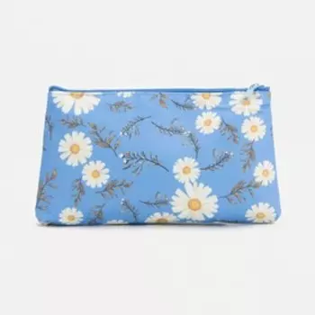 Косметичка на молнии, цвет голубой