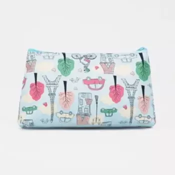 Косметичка на молнии, цвет голубой