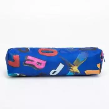 Косметичка на молнии, цвет голубой