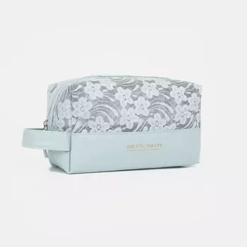 Косметичка на молнии, цвет голубой