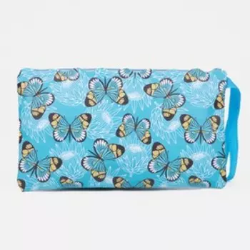 Косметичка на молнии, цвет голубой