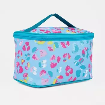 Косметичка на молнии, цвет голубой