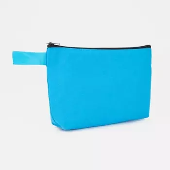 Косметичка на молнии, цвет голубой