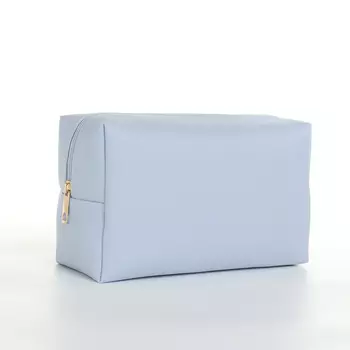 Косметичка дорожная на молнии, цвет голубой