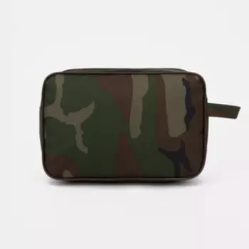 Косметичка на молнии, наружный карман, цвет камуфляж