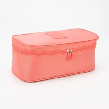 Косметичка на молнии, цвет коралловый
