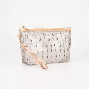 Косметичка на молнии, цвет коричневый