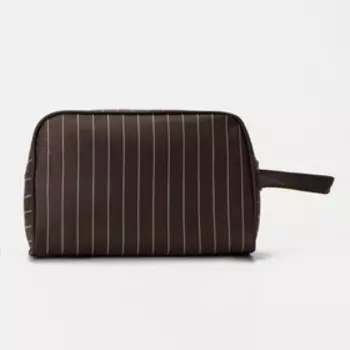 Косметичка на молнии, цвет коричневый
