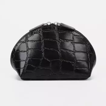 Косметичка на молнии, цвет коричневый