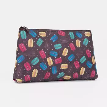 Косметичка на молнии, цвет коричневый/разноцветный