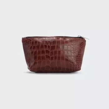 Косметичка на молнии, цвет коричневый