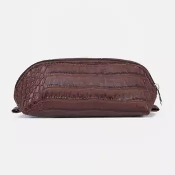 Косметичка на молнии, цвет коричневый