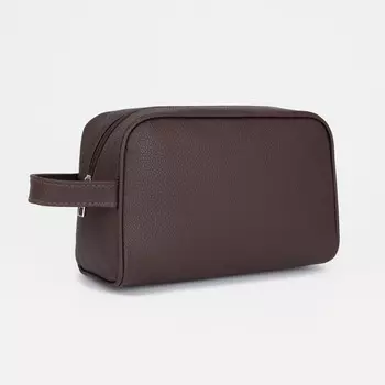 Косметичка на молнии, цвет коричневый