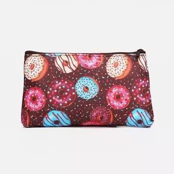 Косметичка на молнии, цвет коричневый