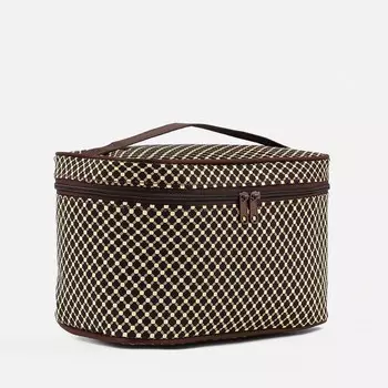 Косметичка на молнии, цвет коричневый