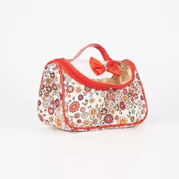 Косметичка на молнии, цвет красный