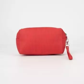 Косметичка на молнии, цвет красный
