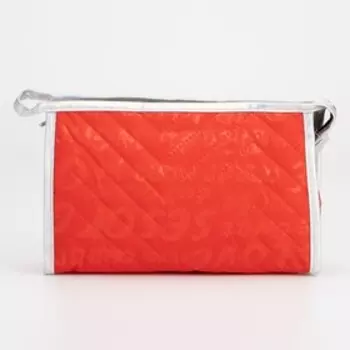 Косметичка на молнии, цвет красный