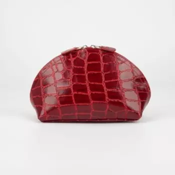 Косметичка на молнии, цвет красный