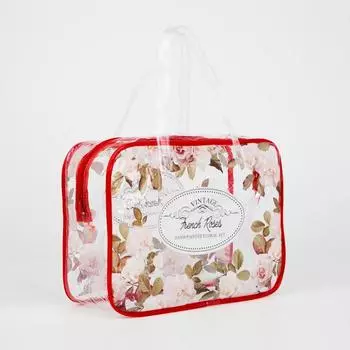 Косметичка на молнии, цвет красный